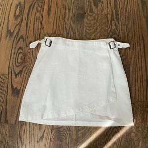 White denim jean skirt